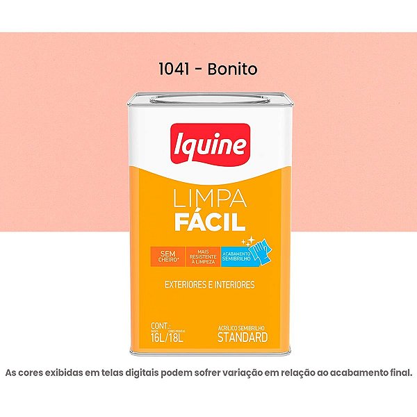 Tinta Iquine Semibrilho 16L Limpa Fácil 1041 Bonito