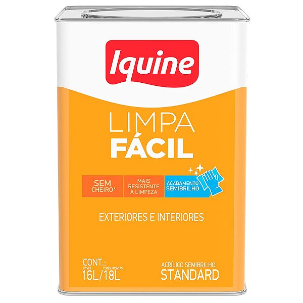 Tinta Iquine Semibrilho 16L Limpa Fácil 2161 Caburé