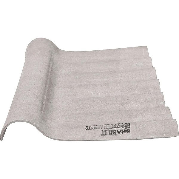 Cumeeira De Fibrocimento Superior 50 X 32 Cm Fibrotex Cinza 4 Mm Brasilit