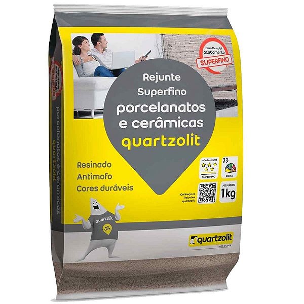 Rejunte Porcelanatos E Cerâmicas 1kg Branco Quartzolit
