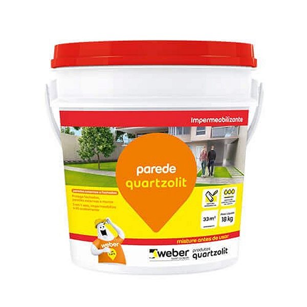 Impermeabilizante Para Parede Balde 18 Kg Branco Quartzolit