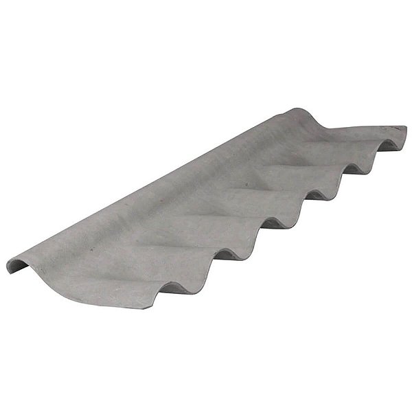 Cumeeira De Fibrocimento Inferior 51 X 31 Cm Ondina Cinza 4 Mm Brasilit