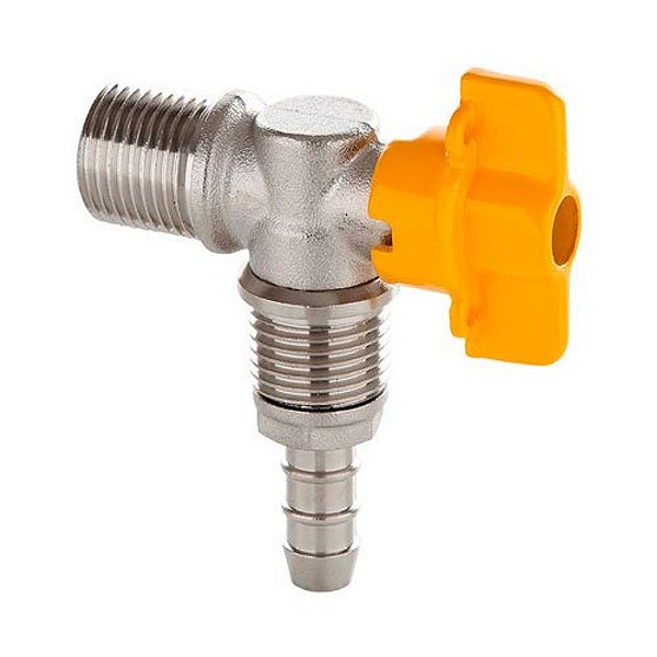 Registro Esférico Para Gás 90° 1/2" X 1/2" Bsp(m) Blukit