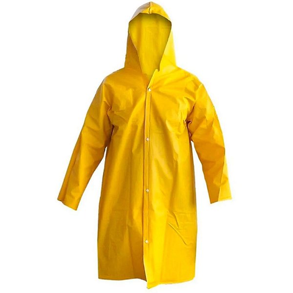 Capa De Chuva Pvc Forrada Tam G Standard Amarela Brascamp