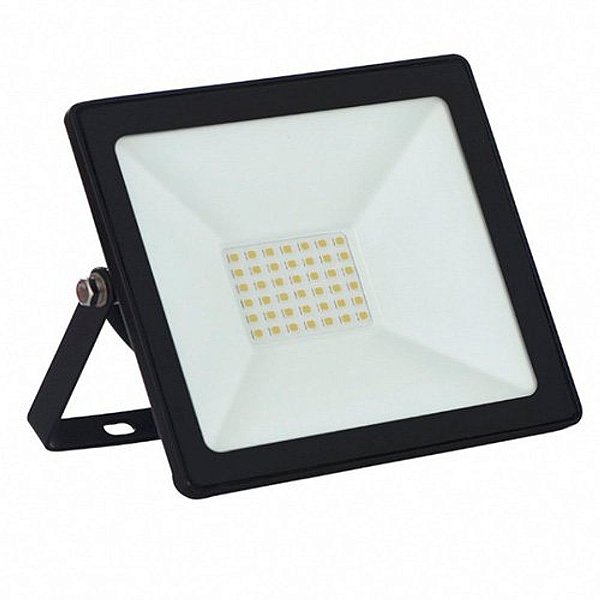Refletor Led 30w Tr Slim 17783 Preto Luz Branca Taschibra