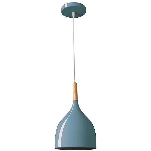 Pendente Aquarela Gota 1 Luz E27 Azul Bronzearte