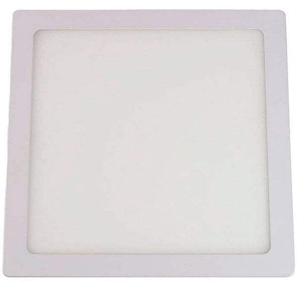 Painel Led Quadrado Embutir Bivolt 18w 6500k Luz Branca Fria Slim Branco Bronzearte