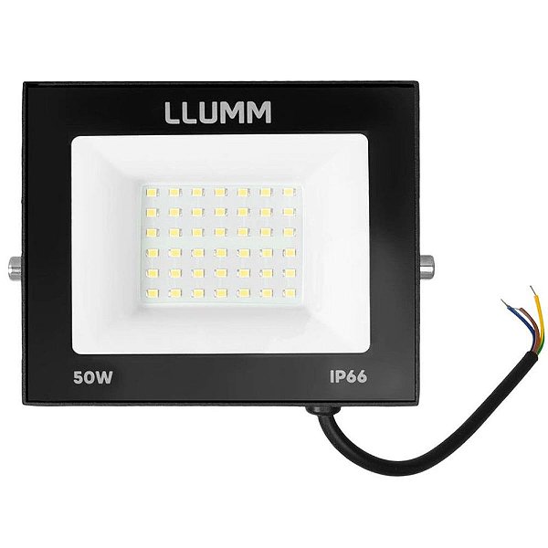 Refletor Led Bivolt 50w 6500k Luz Branca Fria Deep Fit Preto Bronzearte