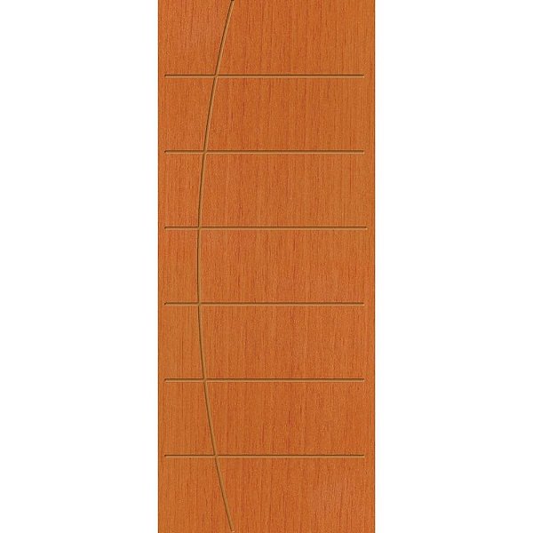 Porta De Madeira Frisada Tívoli Eucaplac Nogal Mel 210x60x3,5cm Eucatex