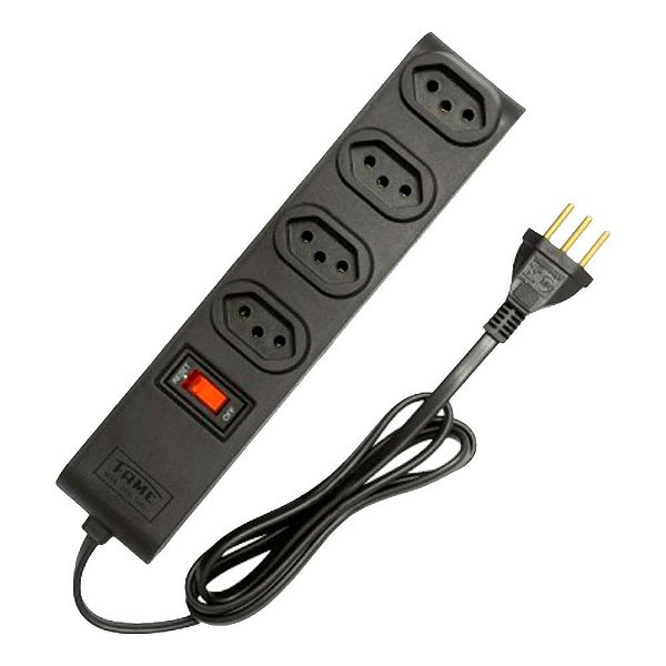 Protetor Eletrico Com 4 Tomadas Preto Cabo De 1m Fame