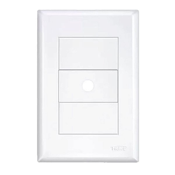 Placa Com Saida De Fio E Suporte 4x2 Evidence 2884 Branco Fame