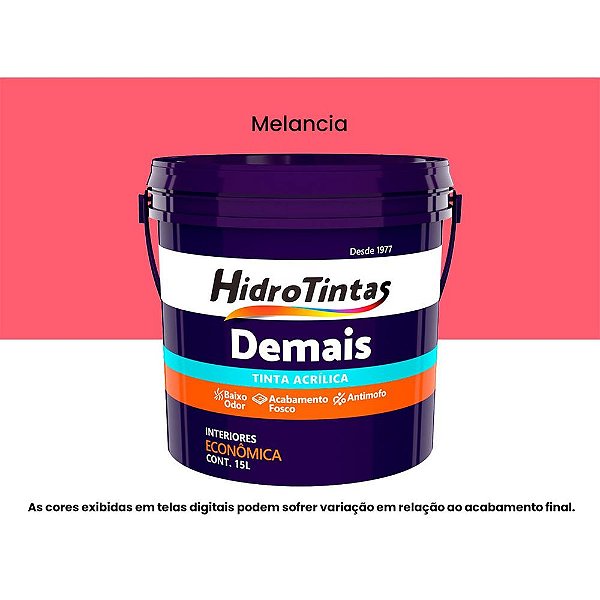 Tinta Acrílica Econômica Fosca 15l Demais Melância Hidrotintas