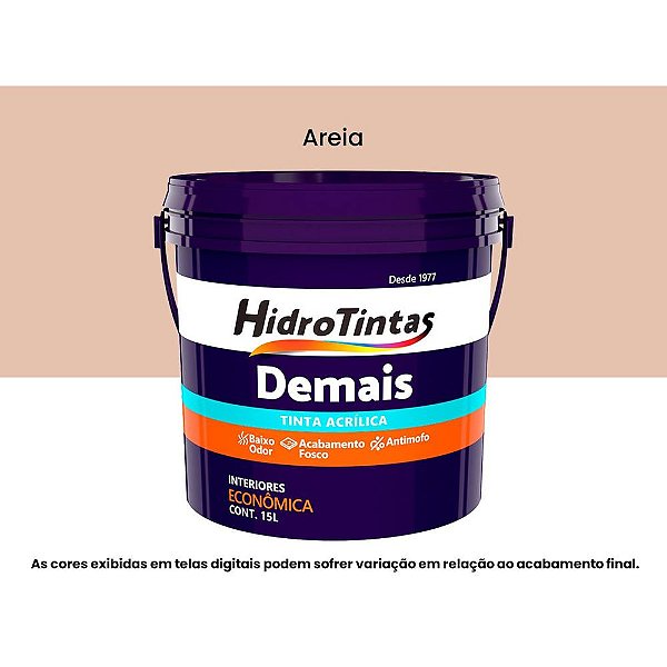 Tinta Acrílica Econômica Fosca 15l Demais Areia Hidrotintas