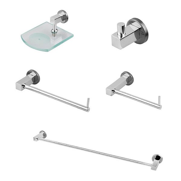 Kit Acessorios Para Banheiro Estilo 6100 Marchezan