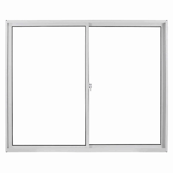 Janela De Correr Em Alumínio Vidro Liso 2 Folhas 100x120cm Fenix Branca Mgm