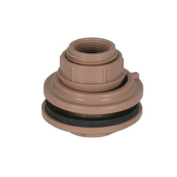 Adaptador Pvc Auto Ajustável Para Caixa D'água 25 Mm X 3/4" 14321 Marrom Amanco