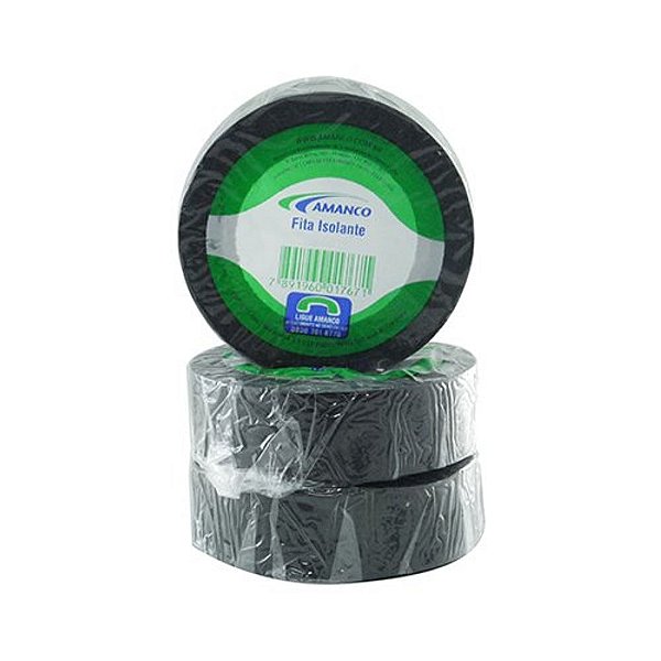 Fita Isolante 19 Mm X 20 M 90125 Preta Amanco