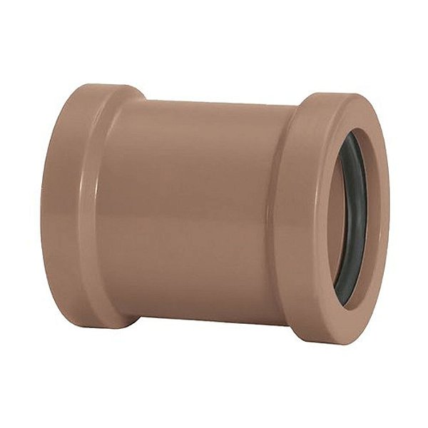 Luva Pvc De Correr Soldável 25 Mm 18390 Marrom Amanco