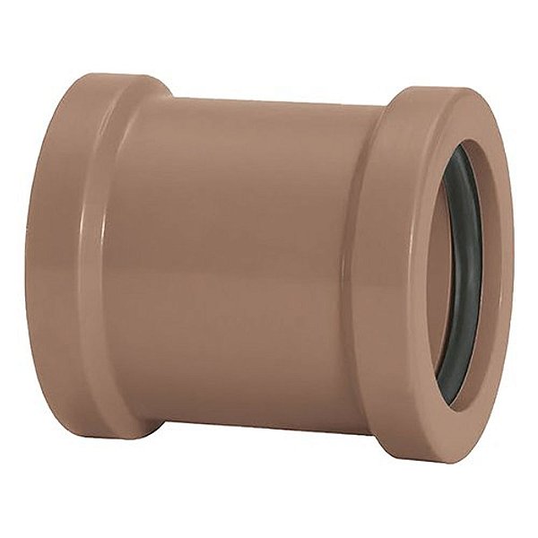 Luva Pvc De Correr Soldável 20 Mm 18386 Marrom Amanco