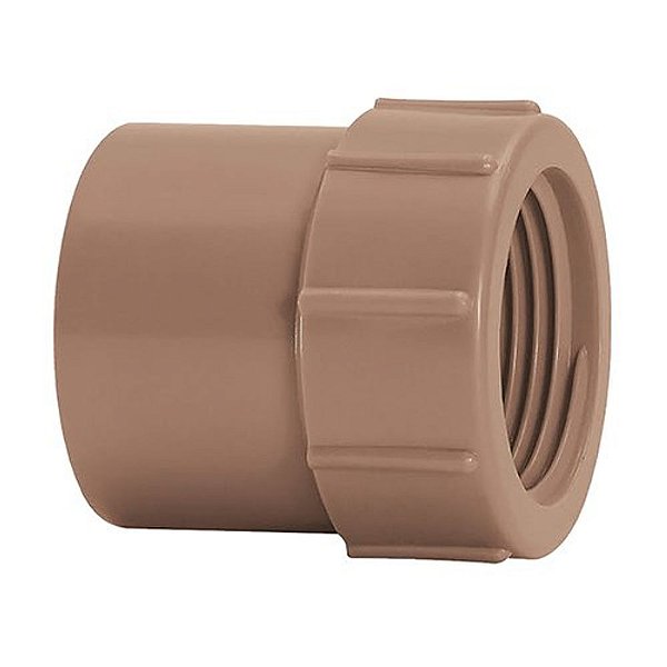 Luva Pvc Soldável E Com Rosca 25 Mm X 1/2" 11754 Marrom Amanco