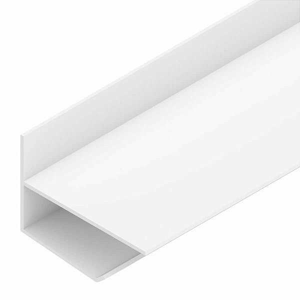 Perfil Pvc Tipo F 22x25x12mm Pc 6m Branco Plasmeg