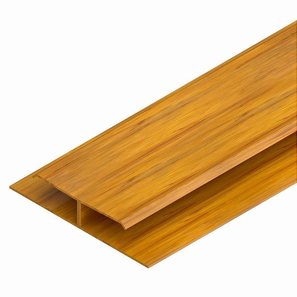 Perfil Pvc Tipo H 47x13x27mm Pc 6m Cerejeira Rajado Plasmeg
