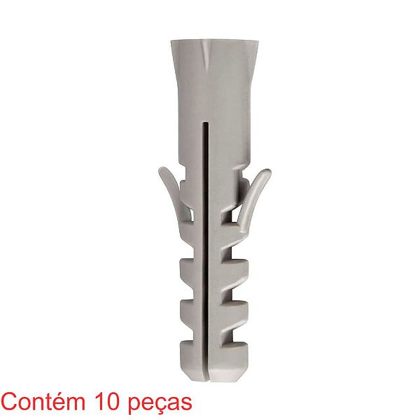 Bucha Nylon Sf Sem Aba 6mm 10 Peças Sforplast
