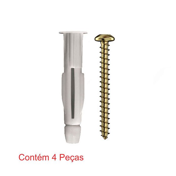 Parafuso Chipboard Fenda Philips 6,0x70mm + Bucha Mu 10mm 4 Peças Sforplast
