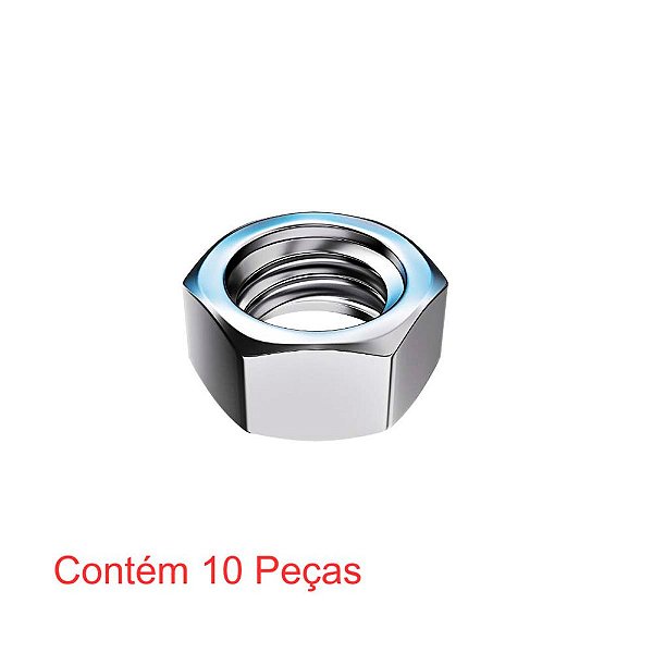 Porca Sextavada 3/8" 10 Peças Sforplast