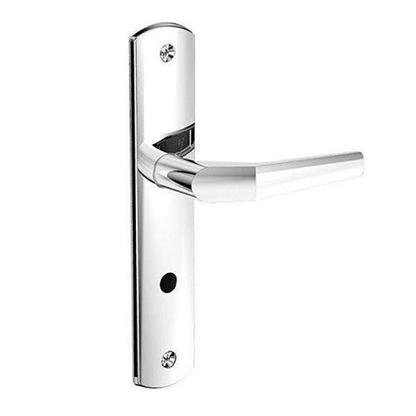 Fechadura Reta Banheiro 40 X 53 Popline Cromada Soprano