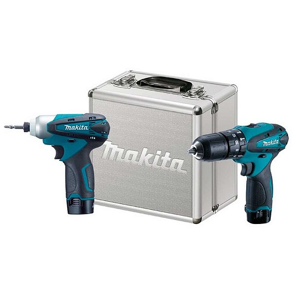 Kit Furadeira E Parafusadeira De Impacto 12v 1.2ah Dk1493 Makita