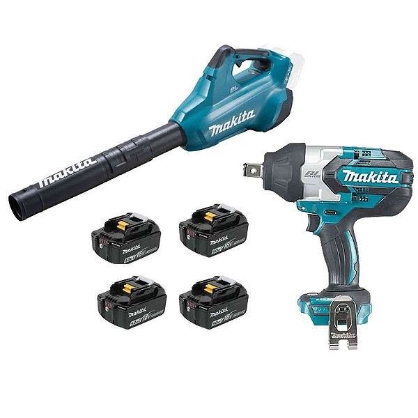 Chave Impacto A Bateria 18v 5.0ah Kit Dub+dtw1001 Makita