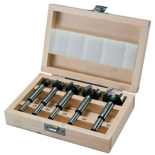 Estojo De Madeira Com 5 Brocas Forstner D-47363 Makita