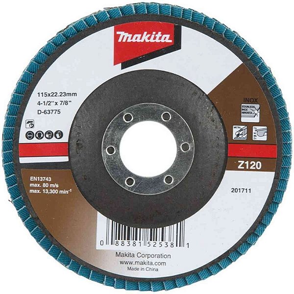 Disco De Lixa Flap Grao Z120 115 Mm D-63775  Makita