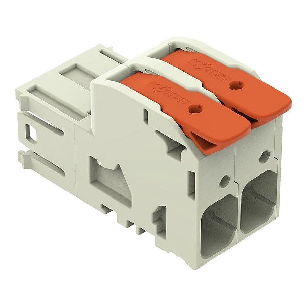 Conector De Emenda Macho 2 Pólos Cabo 0,75mm A 25mm 76a 1000v 832-1202 Wago