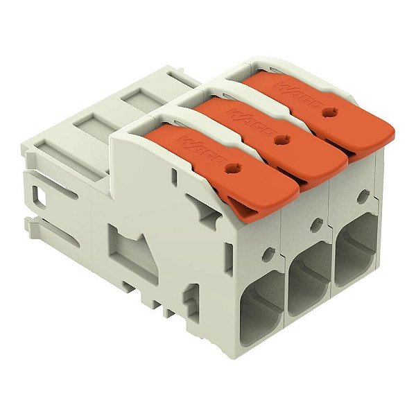Conector De Emenda Macho 3 Pólos Cabo 0,75mm A 25mm 76a 1000v 832-1203 Wago