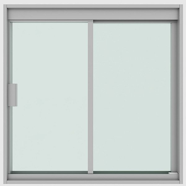 Janela De Correr Em Alumínio Vidro Verde 1000x1000mm 2 Folhas Blinglass