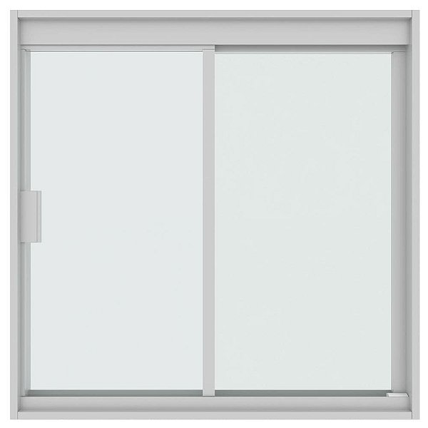 Janela De Correr Em Alumínio Branca Vidro Incolor 1000x1000mm 2 Folhas Blinglass