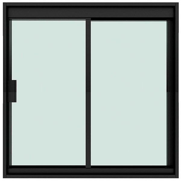 Janela De Correr Para Banheiro Em Alumínio Preto Vidro Verde 600x400mm 2 Folhas Blinglass
