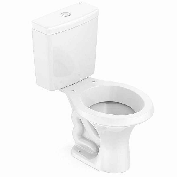 Kit Vaso Sanitário Com Caixa Acoplada 6 Litros Parati Branco Logasa