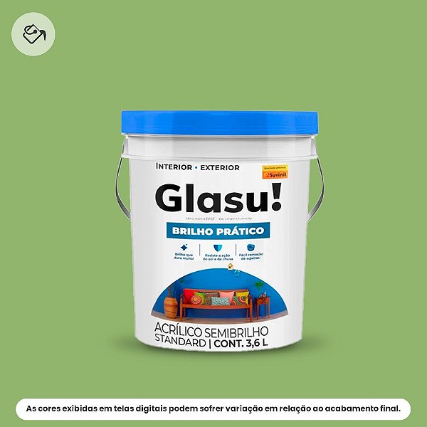 Tinta Acrílica Standard Semibrilho Balde 3,6 L Brilho Prático Trevo Da Sorte Glasu Suvinil