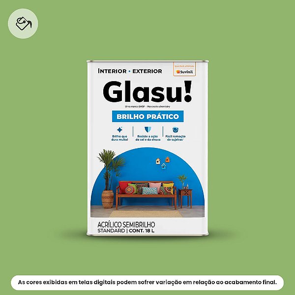 Tinta Acrílica Standard Semibrilho 18 L Brilho Prático Trevo Da Sorte Glasu Suvinil