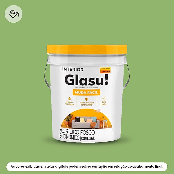 Tinta Acrílica Econômica Fosca Balde 3,6 L Muda Fácil Trevo Da Sorte Glasu Suvinil