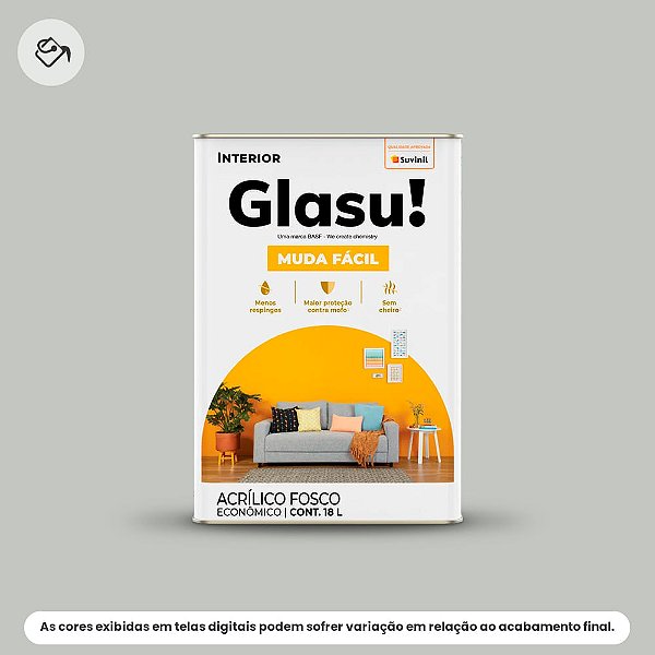 Tinta Acrílica Econômica Fosca 18 L Muda Fácil Foto Antiga Glasu Suvinil