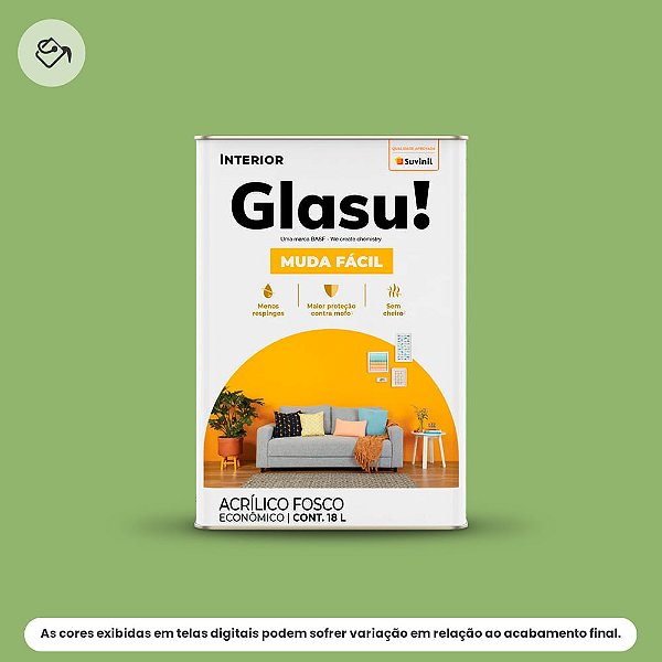 Tinta Acrílica Econômica Fosca 18 L Muda Fácil Trevo Da Sorte Glasu Suvinil