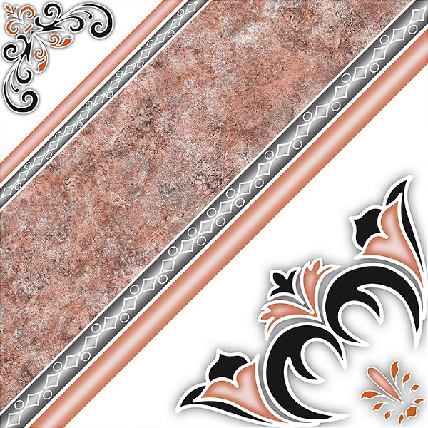 Piso Cerâmico Bold Brilhante 45x45cm PD35700 Cx/2,32m² Incefra