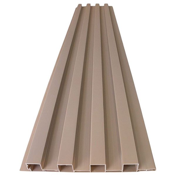 Painel Ripado Em Pvc 3mx200mmx20mm Bege Siena Pc 0,6m² Plasmeg