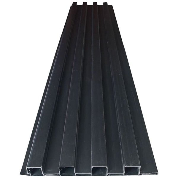 Painel Ripado Em Pvc 3mx200mmx20mm Preto Ébano Pc 0,6m² Plasmeg