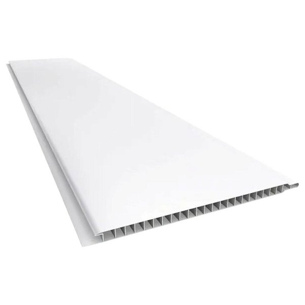 Forro Pvc Liso 6mx200mmx8mm Branco Pc 1,2m² Plasmeg