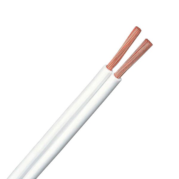 Cabo Elétrico Paralelo 2 X 1,5 Mm Branco Peça Com 50 Metros Top Cables